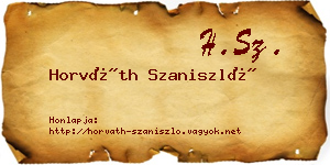 Horváth Szaniszló névjegykártya